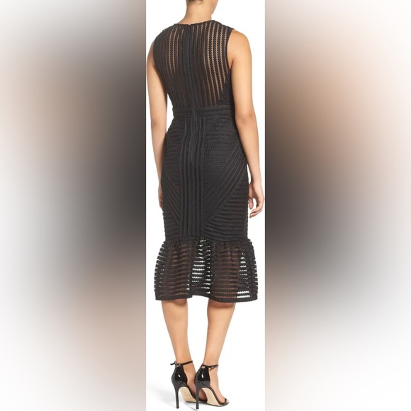 Nordstrom - Bardot Black Midi Cocktail Dress - Picture 2 of 15